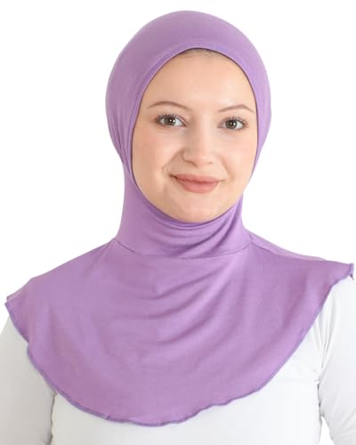 Prien Sport Hijab For Women, Muslim Head Scarf, Flexible Turban Girls, Chic Islamic Wear For Gym, Neck Collar Bonnet Viscose - color: Lilac