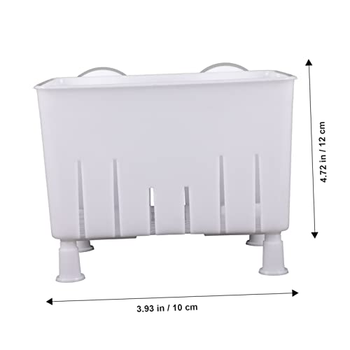 Mikikit 1 Set Aquarium Breeding Box Multi Functional Fish Tortoise Isolation Box with Double Suction Cups for Newborn and Pregnant Fish Easy to Clean Safe Breeding - color: White