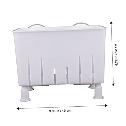 Mikikit 1 Set Aquarium Breeding Box Multi Functional Fish Tortoise Isolation Box with Double Suction Cups for Newborn and Pregnant Fish Easy to Clean Safe Breeding - color: White