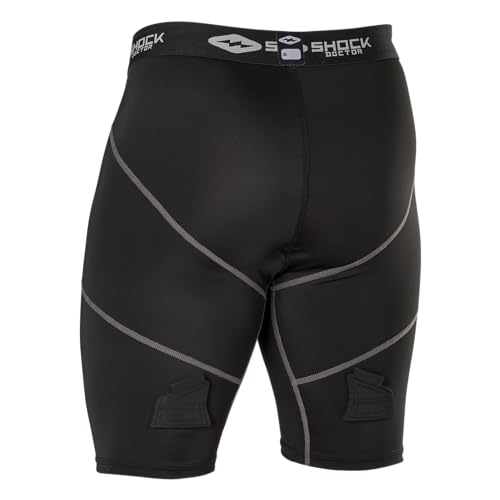 Shock Doctor Youth Hockey Compression Short with BioFlex Cup Included for Youth Boy's - size: Large