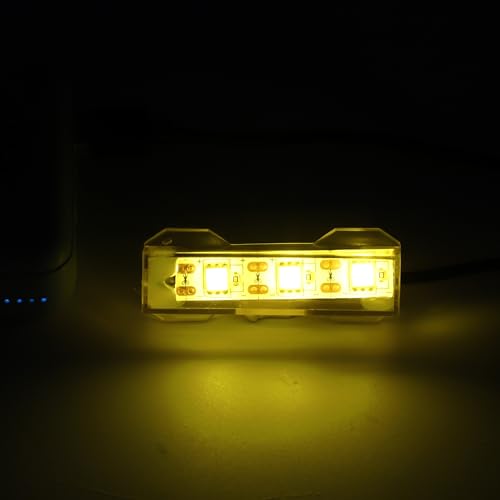Mini Aquarium Light 0.5-2 Gallon Desktop Aquarium Yellow USB LED Light - color: Yellow