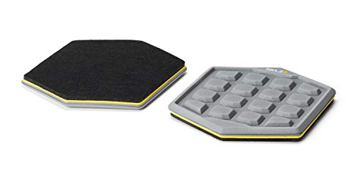 SKLZ Slidez Dual-Sided Exercise Glider Discs for Core Stability Exercises for Hands & Feet, Court Use, grey - style: Court