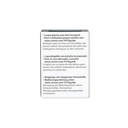 Carson TriView 5x/10x/15x Folding Loupe Magnifier with Built-in Case, 3-in-1 Portable Loupe Magnifying Glass - Adjustable Magnification, Great for Jewelry (TV-15)