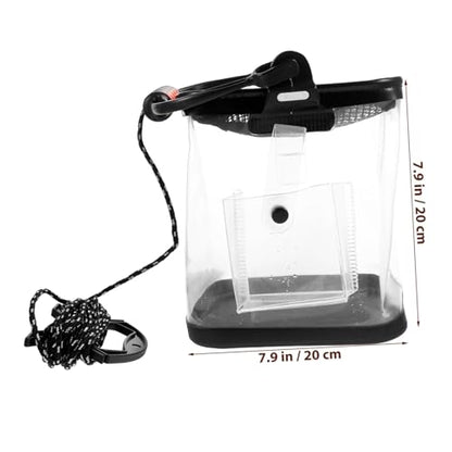 Yardwe Thick Fishing Bucket Portable Folding Live Fish Container Anti-Leak Design for Outdoor Fishing Camping