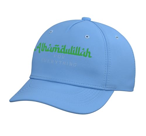 Alhamdulillah for Everything Islamic Muslim Adjustable Baseball Hat - color: Light Blue