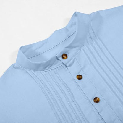 Mens Kaftan Thobe Button Down Cotton Linen Robe Muslim Casual Long Sleeve Gown Lightweight Breathable Kurta Caftan - color: A-bu1, size: Small