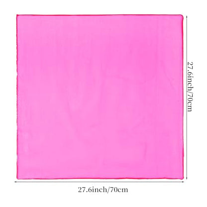 Fengek 9 Pcs Chiffon Scarf, 27.6 Inch Square Solid Color Bandana Handkerchief Ribbon Scarves for Women Girls - color: Multicolor 5