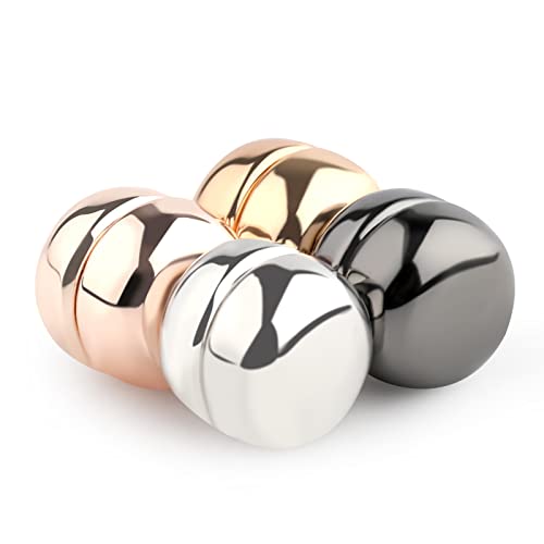AIEX Set of 4 Magnetic Hijab Magnets Matte Magnetic Pins Magnetic Scarf Magnet for Loose Hijab for Women and Girls (4 Colors) - color: Rose Gold, Silver