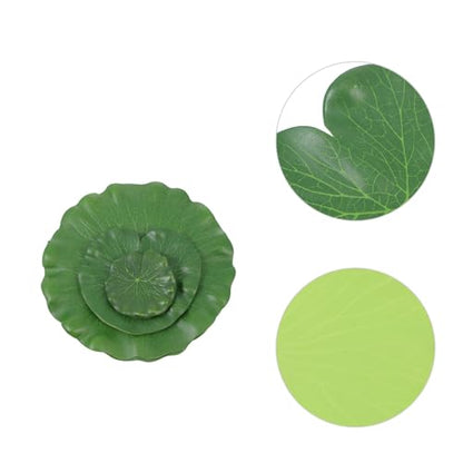 balacoo 10pcs Artificial Lotus Leaves Aquarium Floating Lotus Leaf Ornament Water Pool Decor Simulation Plants for Fish Tank and Pond Home Garden Display