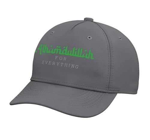 Alhamdulillah for Everything Islamic Muslim Adjustable Baseball Hat - color: Slate Grey