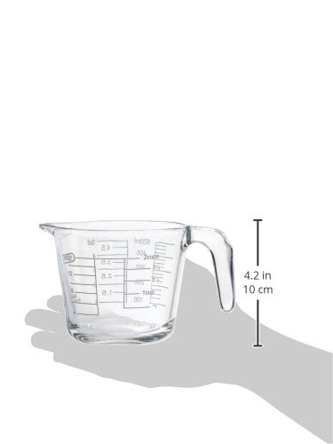 Farberware 2-Cup Borosilicate Glass Wet and Dry Measuring Cup with Oversized Measurements, Clear - style: 2-Cup