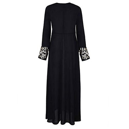 여성용 투피스 무슬림 기도 드레스 히잡 스카프 이슬람 아바야 전체 길이 드레스 - color: B-블랙, size: 2-Medium