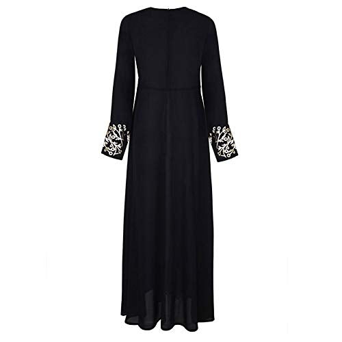 여성용 투피스 무슬림 기도 드레스 히잡 스카프 이슬람 아바야 전체 길이 드레스 - color: B-블랙, size: 2-Medium