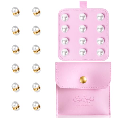 12-20 Pairs Pearl Veil Weights, Strong Magnetic Bridal Veil Weights, Double Sided Invisible Wedding Veil Weights, Gift Box - color: Gold
