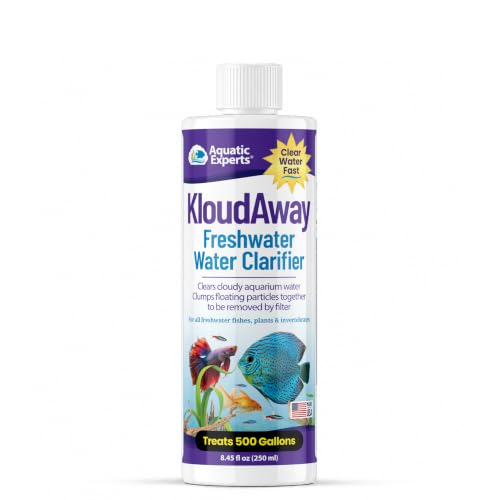KloudAway Freshwater Aquarium Water Clarifier - Clears Cloudy Water, Water Clarifier for Fish Tank, Made in USA, Aquatic Experts (250 ml) - size: 250 ml (8.45 oz)