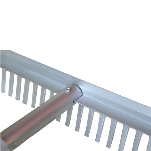 KYLIN 36 Inch / 36 Tines Aluminum Landscape Rake with 66 Inch Extra-Long Handle, Versatile Rake for Lawn Care,Loosening Soil, Weeding, Leveling Gravel, Beach Sand - Lighweight & Rust Proof