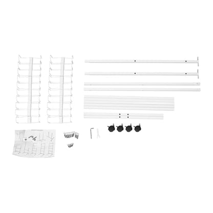 5 Tiers Boxing Gloves Drying Rack, Boxing Glove Storage with 4 Universal Wheels for 20 Pairs Gloves, Boxing Glove Storage Show Rack for Gym, Home, Boxing Training Room (White)