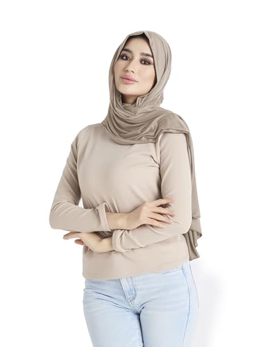 Premium Jersey Hijab Scarf for Women - Muslim Head Scarf - color: Light Mink