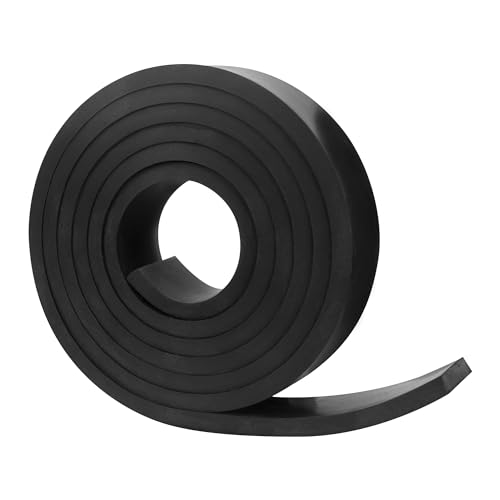 NABOWAN Solid Rubber Strip,Sheets,Rolls 1/4" (.250") Thick x 1" Wide x 60" Long, Thick Neoprene Rubber, Perfect for DIY Rubber Gasket, Weather Stripping, Sealing, Padding - size: 1" Wide X 60" Long, style: 1/4" (.250") Thick