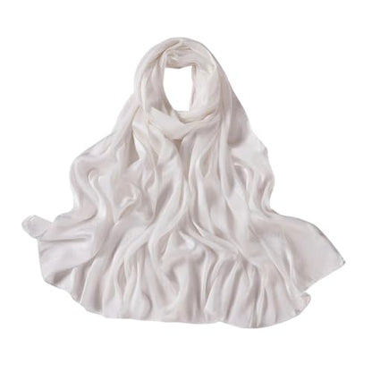 Dbdkejj Women Satin Hijab Bohemian Style Soft Wrap Elegant Foulard Turban Fashion Shawl For Daily Use - color: Color 8