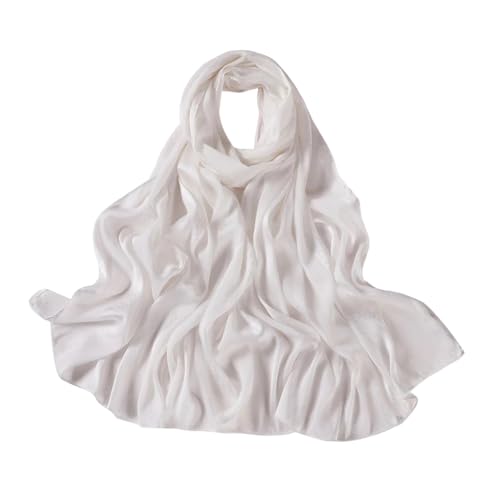 Dbdkejj Women Satin Hijab Bohemian Style Soft Wrap Elegant Foulard Turban Fashion Shawl For Daily Use - color: Color 8