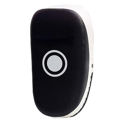 GLOGLOW Boxing Strike Pad for Training, High Density Sponge and PVC Leather, Multifunction Protective Strike Pad for Kickboxing Users - color: White Stripe