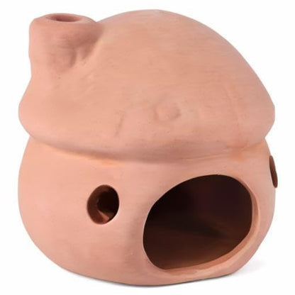 Betta Fish Tank Accessories,Pleco Caves for Aquarium,Fish Aquarium Decoration,Smalland Shrimp Breeding Cave Don't Contain Paint,Natural Ceramics Mushroom House