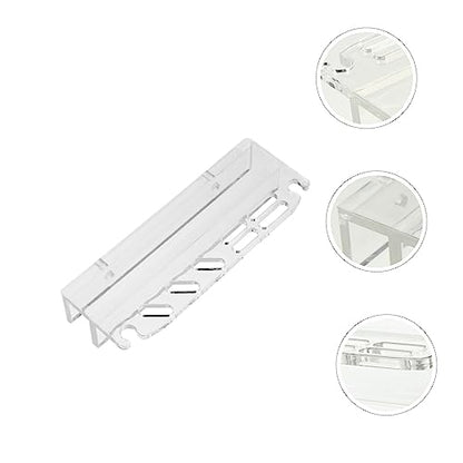 Happyyami Fish Tank Tool Holder Stand Acrylic Storage Rack for Aquarium Scissors and Tweezers Easy to Install Organizer for Efficient Tool Management