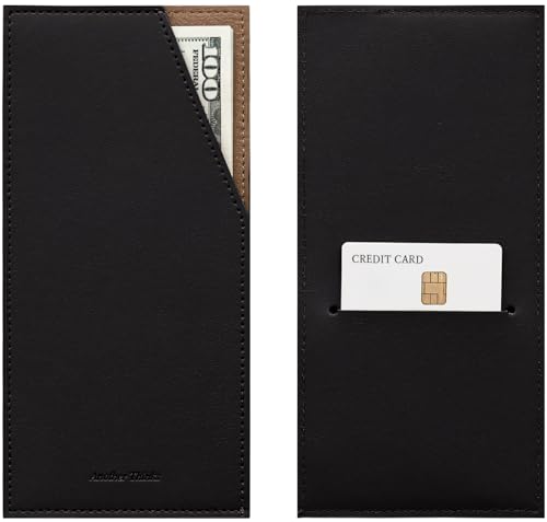 carrotez PU Leather Card and Cash Envelope for Travel and Budgeting - Black - color: Black