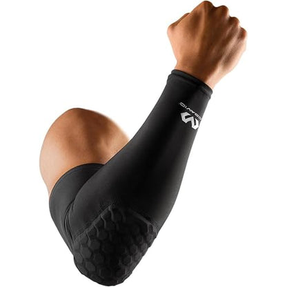 McDavid HEX Shooter Arm Sleeve Single Padded Compression Sleeve Basketball Football Sports Protection - color: Black, size: Medium