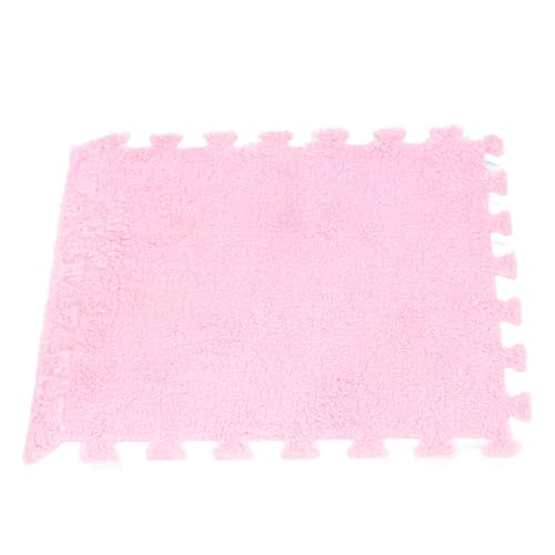 10pcs 30 cm/11.8 in Foam Puzzle Floor Play Mat,Interlocking Carpet Tiles for Home Gym and Fitness Room (Roseate) - color: Roseate