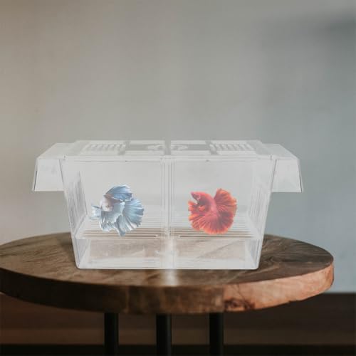 2pcs Fish Breeding Box with Double-Layer Floating Design Aquarium Nursery Incubator Hatchery Divider for Fry and Shrimp Cultivation