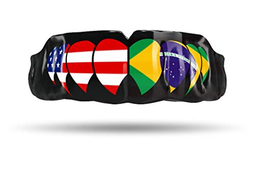 Impact Custom Professional All Sports Mouthguard -Flag Series - color: America/Brazil Fangs