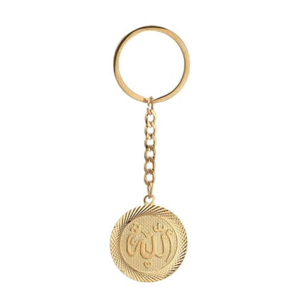 Islam Muslim Allah Pendant Keychain Women Necklace Religious Amulet Pendant Accessories Party Jewelry - color: Gold 1