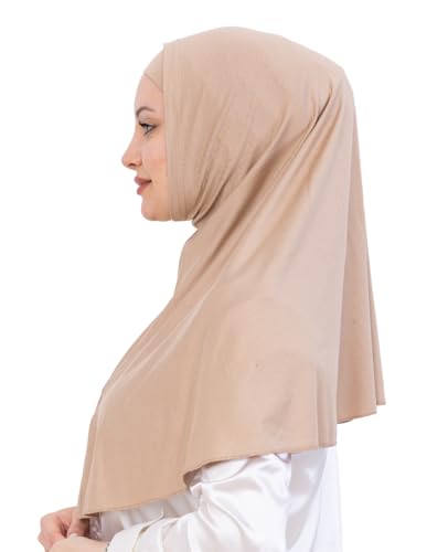 Prien Instant Hijab For Women, Muslim Long Scarf, Undercap Turban Set, Turkish Islamic Clothing, Prayer Clothes For Abaya - color: Deep Mink