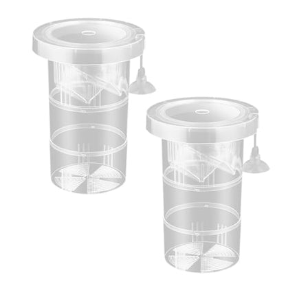 2PCS Floating Aquariums Breeding Box for Safe Fish Spawning and Fry Protections Reusable Nursery Divider - size: Long