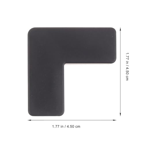 TOYANDONA 6pcs Black Silicone Corner Bumpers for Furniture and Fish Tank Safety, Medium Size Flexible Edge Guards for Pet Carriers and Aquarium Protection