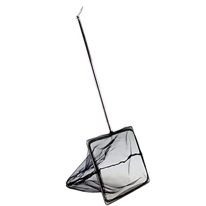 AQUANEAT Aquarium Net with Extendable Long Handle, Adjustable Wastes Skimming Cleaning Tools for Fish Tanks - size: 8 Inch