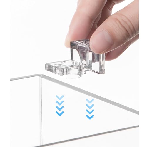 Peiiwdc Aquarium Lid Holder for Various Fish Tanks Aquarium Cover Bracket Clamp Stand Fishtank Habitat Supplies 10PCS Fish Habitat Accessory - color: Suitable for 5mm