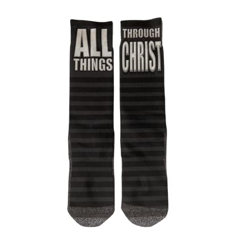 Men's – Christian Crew Socks for Men with Scripture | Moisture-Wicking | Easter Gift Idea - color: Philippians 4:13