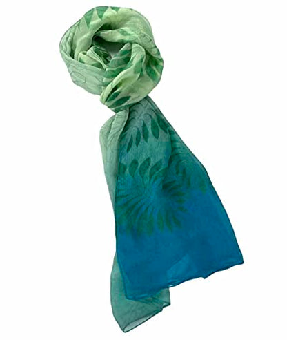 Xyueanlo Scarfs for Women Lightweight Scarves Fashion Print Floral Pattern Scarf Shawls - color: R-green