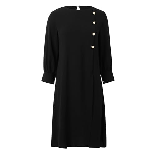 2 Piece Muslim Outfits For Women Long Sleeve Button Down Shirt And Baggy Pants Casual Dress Outfits Prayer Clothes - color: Black, size: X-Large
