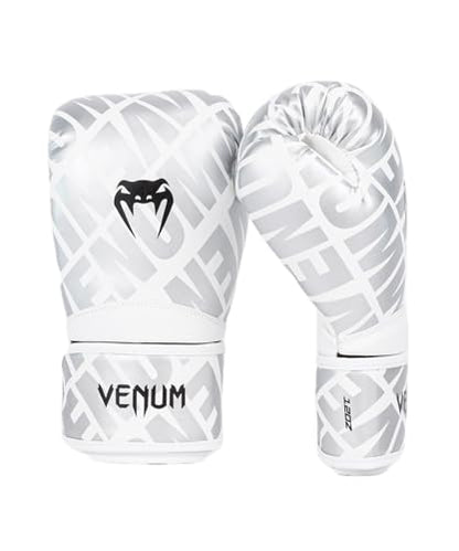 Venum Contender 1.5 Boxing Gloves - color: White/Silver, size: 10-Ounce