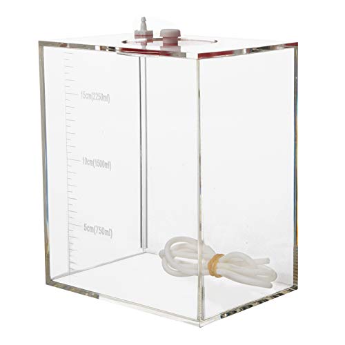 Aquarium Choice Acryli Made Liquid Storage Bucket Dosing Pump Reservoir Container (6.3 * 4.25 * 7.28 Inch;2500ml/2.5L) - size: 6.3*4.25*7.28 Inch;2500ml/2.5L（Red）