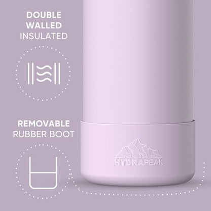 Hydrapeak 32oz Sport Insulated Water Bottle with Straw Lid, Leak & Spill Proof, Keeps Drinks Cold for 24 Hours, Hot for 12 Hours, Premium Stainless Steel Water Bottles (32oz, Blush) - color: Blush