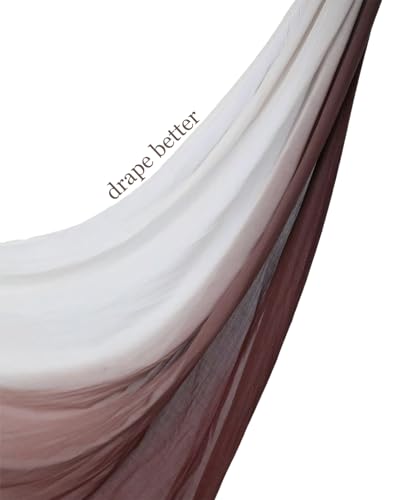 Special Ombre Modal Cotton Hijab Scarf for Women, Graceful Gradient Muslim Head Scarfs - color: Ombre Coffee