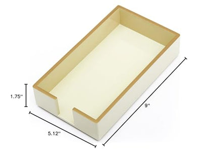 Paper Hand Towel Tray - Paper Guest Napkin Holder (Ivory) - color: Ivory