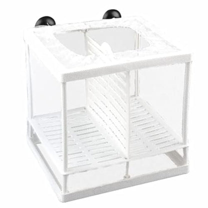 Fish Nursery for Aquarium-Fish，Aquarium Fish Breeder Box, Hatching Box, Juvenile Fish Spawning Incubator, Water Isolation Net Hatchery、Fish Isolation Box 16 x 14 x 15cm - color: square