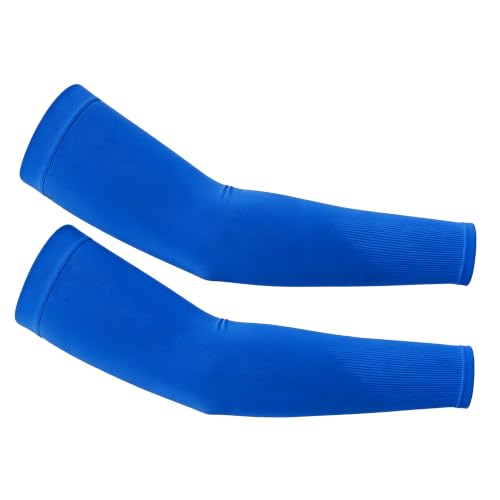 UV Sun Protection Cooling Compression Arm Sleeves for men women - color: Blue