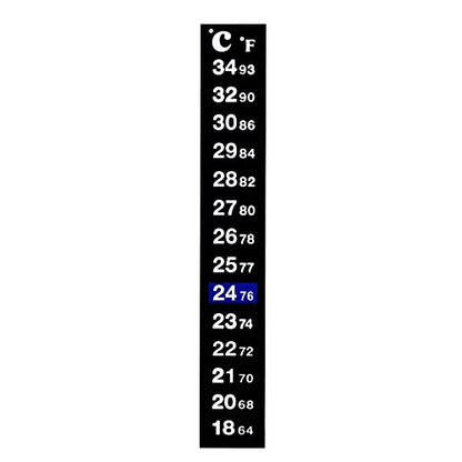 SunGrow Betta Fish Tank Thermometer Stick On, Aquarium Temperature Sticker Strip, 5.2 x 0.7 Inches, Green & Blue Temperature Indicator, Amphibian and Reptile Thermometer Sticker, Black, 1 Pc - size: 1 Pc Thermometers